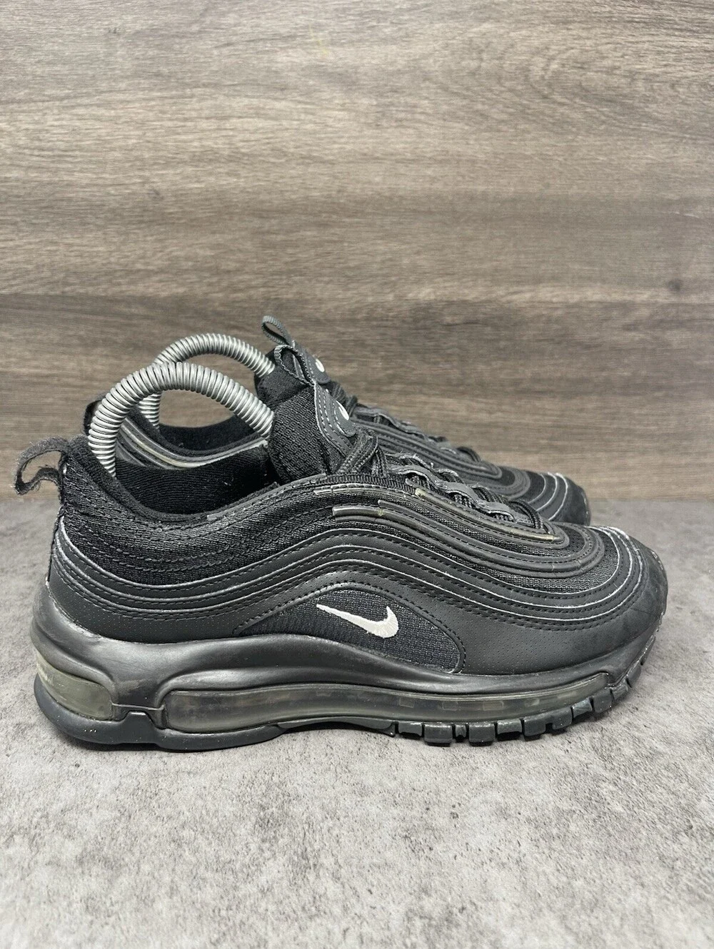 Nike Air Max 97 Black Sneakers Kids Size 4.5Y GS Athletic Running Trainer